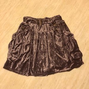 New Rocawear Velvet Skirt in Brown Size M